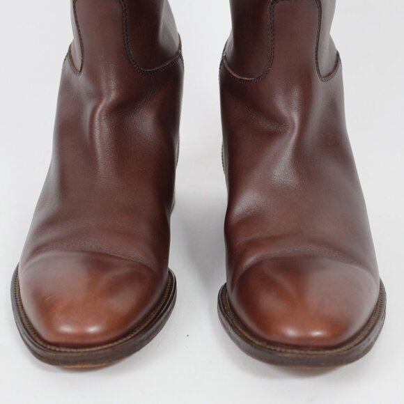 HERMES Jumping Riding Boots 38 US 8 brown leather Kelly silver buckle - Picture 8 of 10